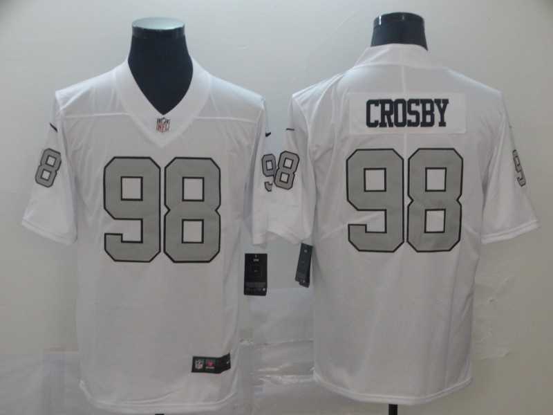 Womens Las Vegas Raiders #98 Maxx Crosby White Color Rush Limited Stitched Jersey